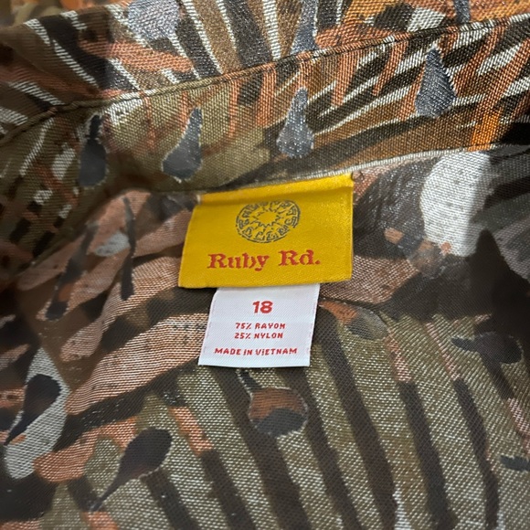 Ruby Rd. Jacket / Blouse Button Down Top - Picture 8 of 8